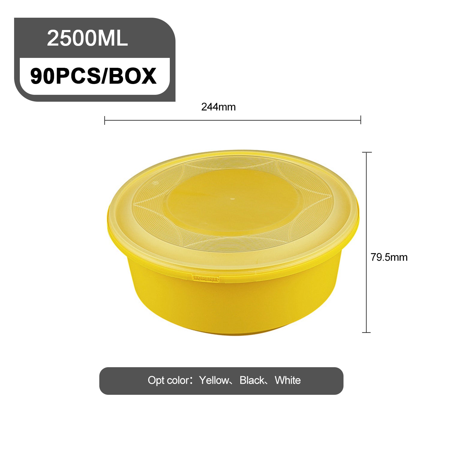 Colored anti-theft buckle sealed plastic bowl
