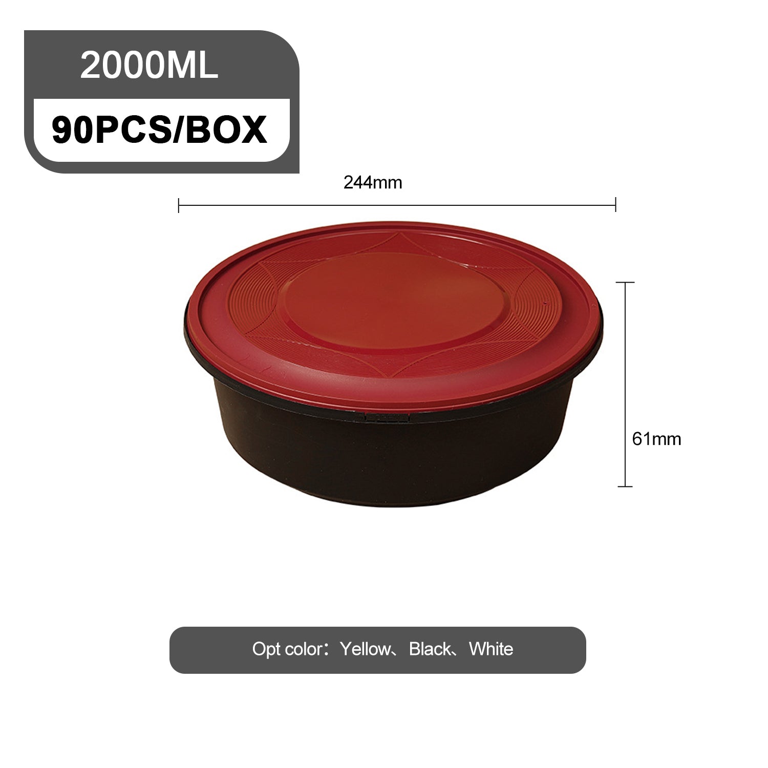 Colored anti-theft buckle sealed plastic bowl