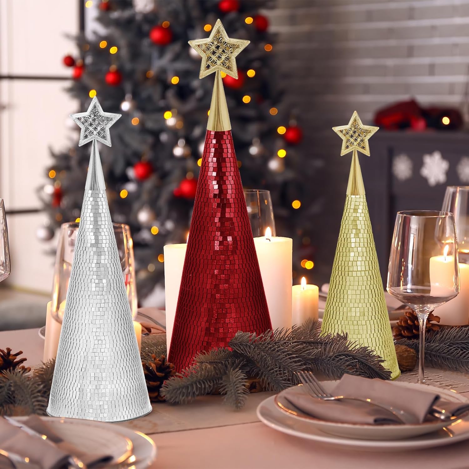 Restaurant Tabletop Christmas Trees(6 Pack)